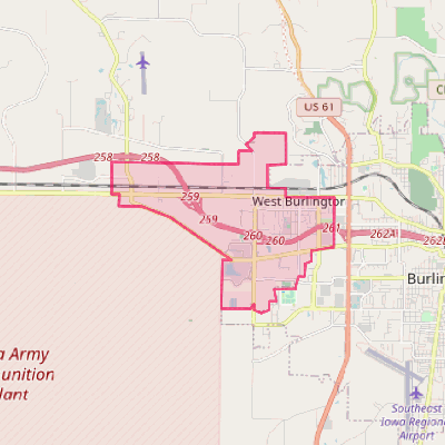 Map of West Burlington