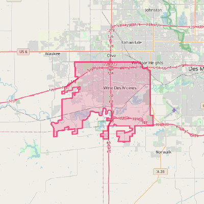 Map of West Des Moines