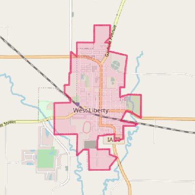 Map of West Liberty