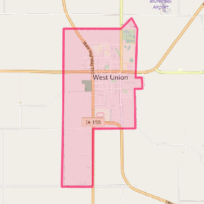 Map of West Union