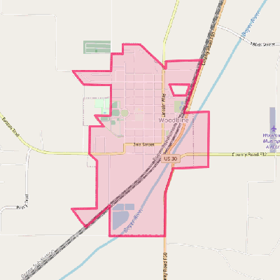 Map of Woodbine