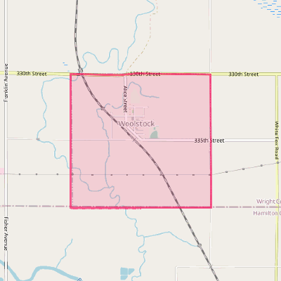 Map of Woolstock