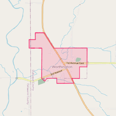 Map of Worthington