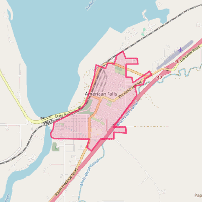 Map of American Falls