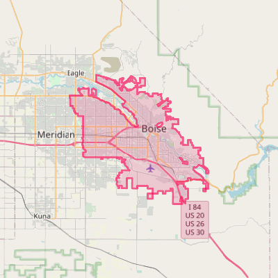 Map of Boise City