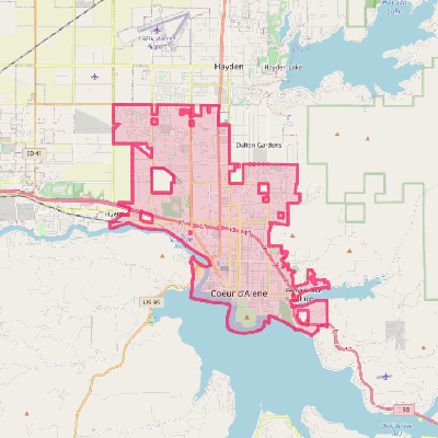 Map of Coeur d'Alene