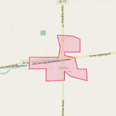 Map of Declo