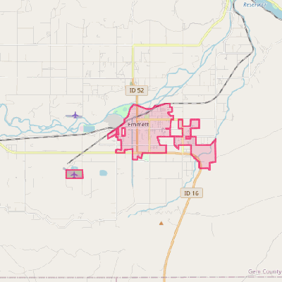 Map of Emmett