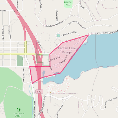 Map of Fernan Lake Village