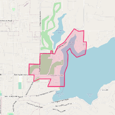 Map of Hayden Lake