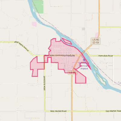 Map of Homedale