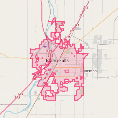 Map of Idaho Falls