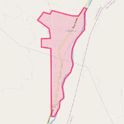 Map of Juliaetta