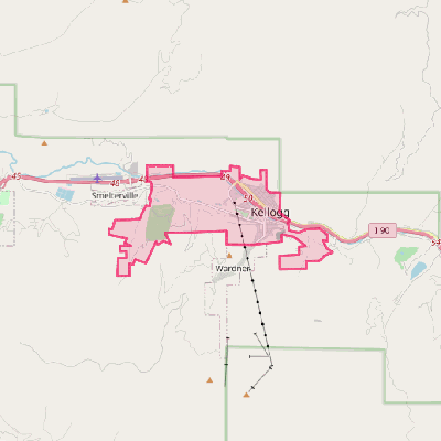 Map of Kellogg