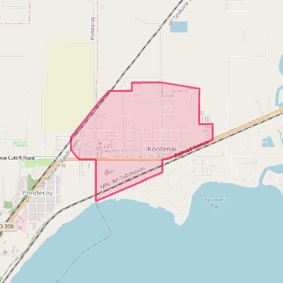 Map of Kootenai