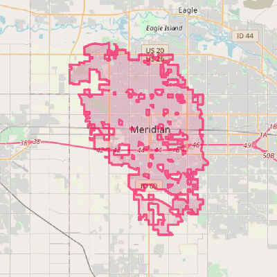 Map of Meridian