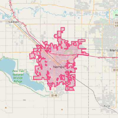 Map of Nampa