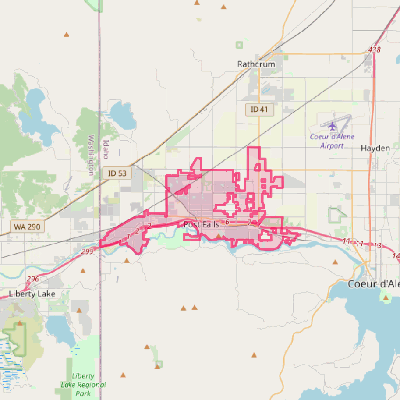 Map of Post Falls