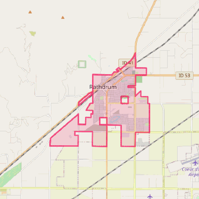 Map of Rathdrum