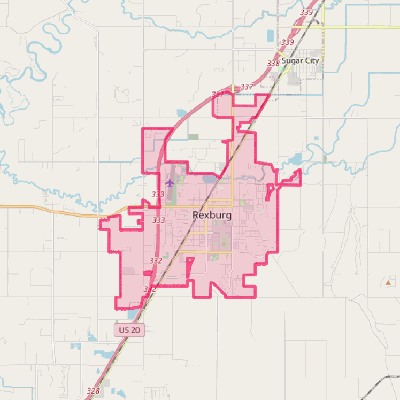 Map of Rexburg