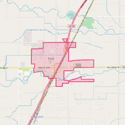 Map of Rigby