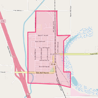 Map of Roberts