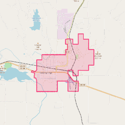 Map of Soda Springs