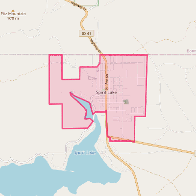 Map of Spirit Lake