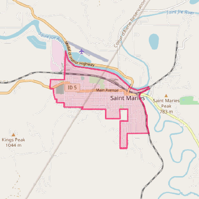 Map of St. Maries