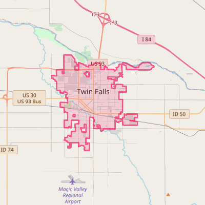 Map of Twin Falls