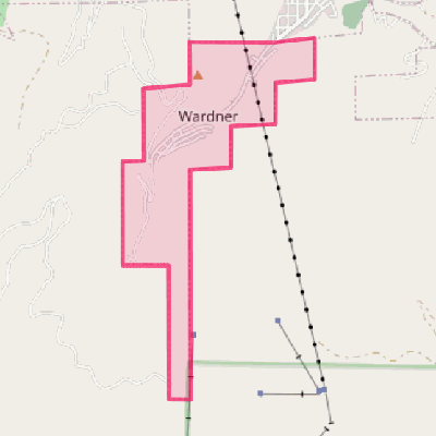 Map of Wardner