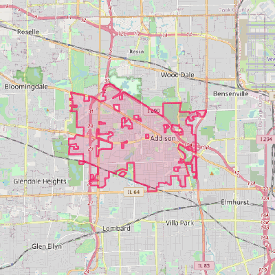 Map of Addison