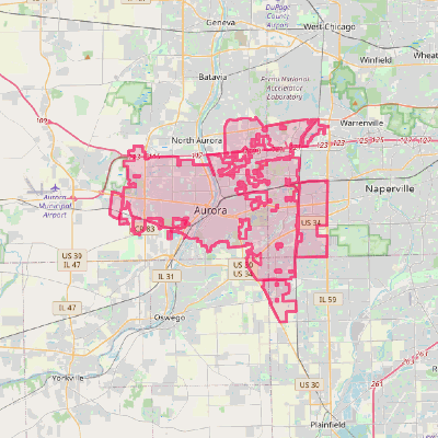 Map of Aurora