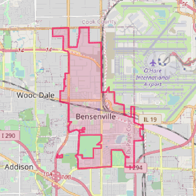 Map of Bensenville