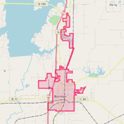 Map of Benton