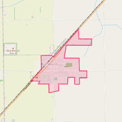 Map of Blue Mound