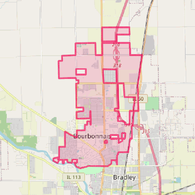 Map of Bourbonnais