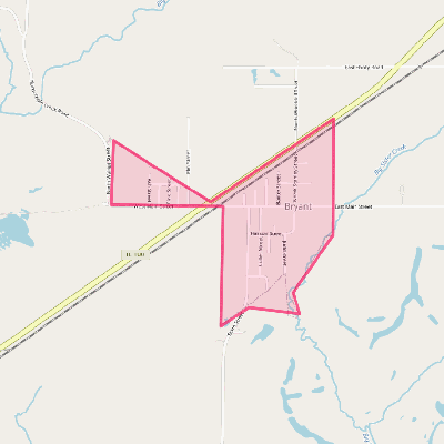 Map of Bryant