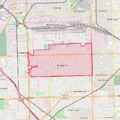 Map of Burbank