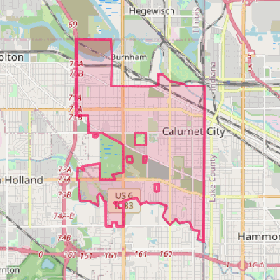 Map of Calumet City