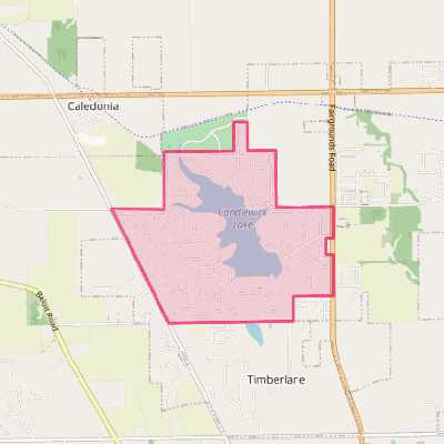 Map of Candlewick Lake