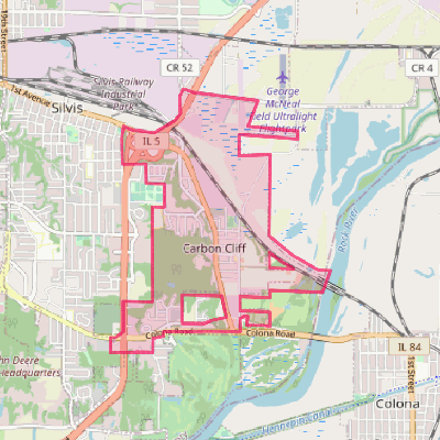 Map of Carbon Cliff