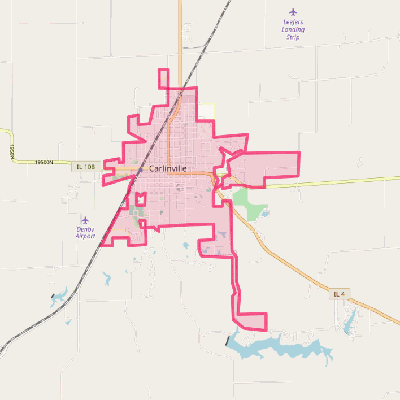 Map of Carlinville