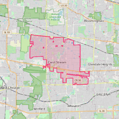 Map of Carol Stream