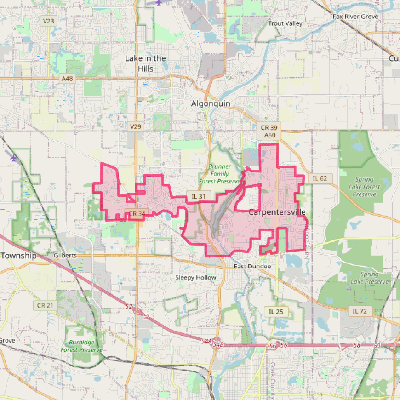 Map of Carpentersville