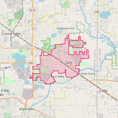 Map of Cary