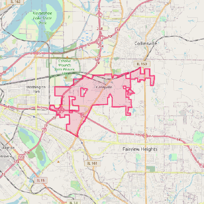 Map of Caseyville