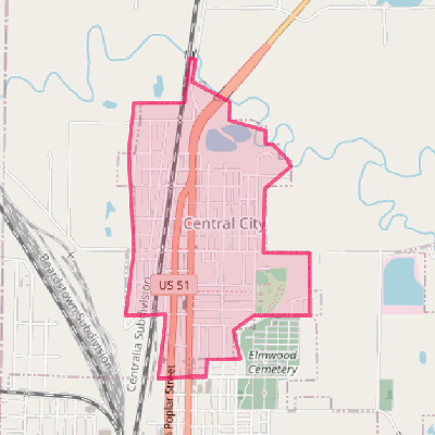 Map of Central City