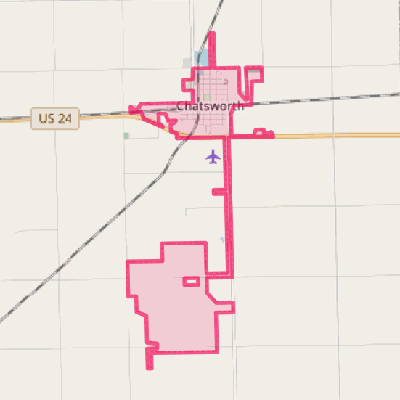 Map of Chatsworth