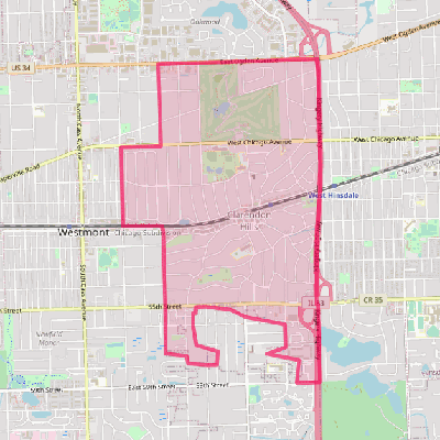 Map of Clarendon Hills